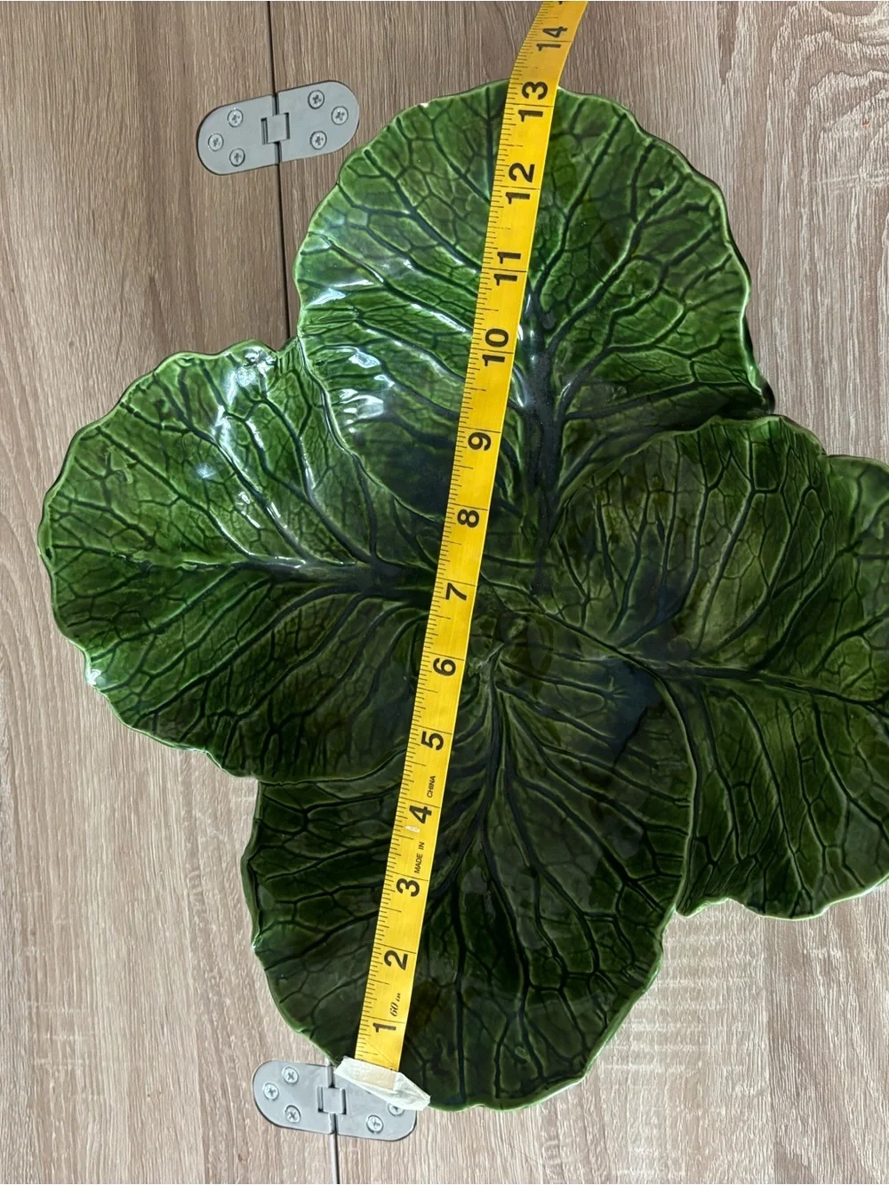 Vintage Cabbage Large Ceramic Bowl - 13in